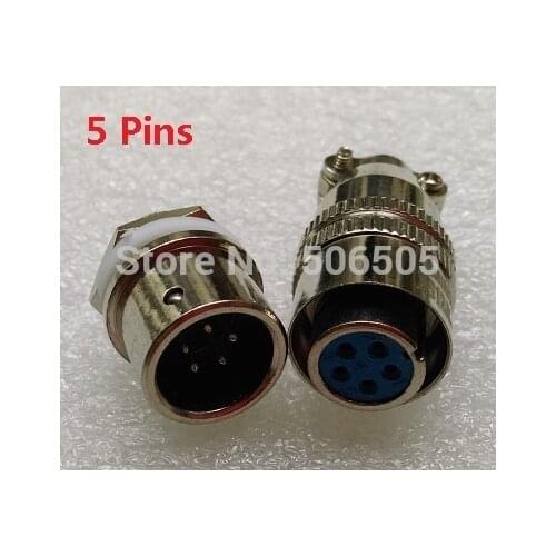 12mm fast connector M12 5pins aviation plug and aviation socket cable joint 2set/lot