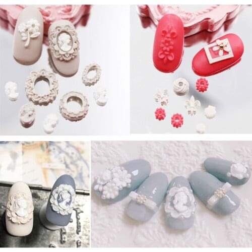2Pcs Mini Leaves Flower Silicone Mold Button Embossed Frame Nail Art Mold Tools
