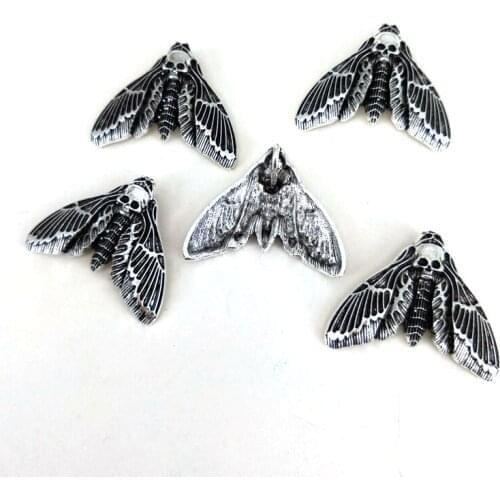 5 pcs new accessories Animal moth skull head moth pendant for women man
