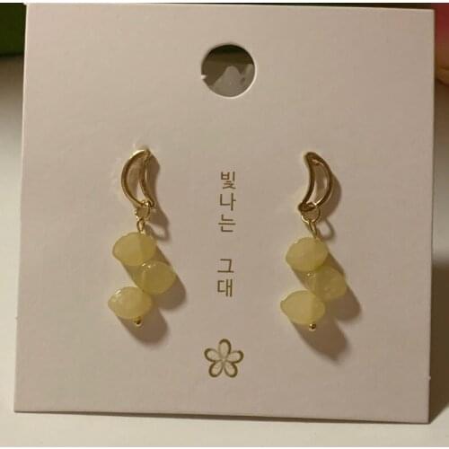 Besimpol Genuine 925 Sterling Silver Stud Earrings Moon-shaped Gemstone Splicing Earrings For Women Elegant Fine Jewelry Gifts