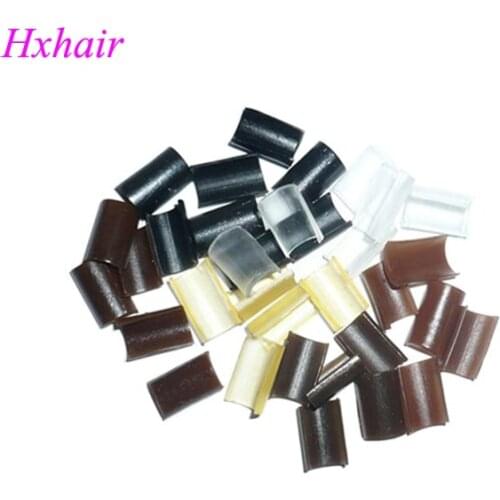 Freeshipping - 1000pcs Glue Nail Tip Keratin Nail Tip / Mixed Colors / Black D-Brown Brown L-Brown Blonde Transparent