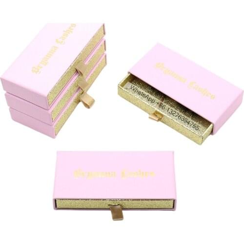 Shiny Metallic Gold Business Name Eyelash Case Wholesale Mink Lashes 3D Eyelashes Custom Lash Box Packaging With Logo Free Tray