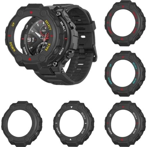 For Amazfit T Rex Watch Case Soft Protective Cover Shell Bumper Frame Protector for Huami Amazfit T-REX Bracelet Film