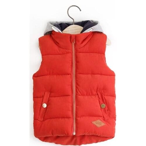 Kids Hoodies Warm Vests Baby Boys Girls Thicken Coat Children Hooded Waistcoat Jackets For Winter Child Cartoon Vest