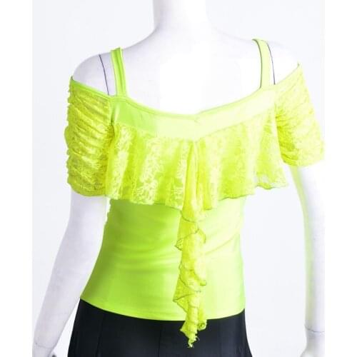 Exotic dance modern dance small V sling fold short sleeved coat T13041 modern practice section of lotus leaf