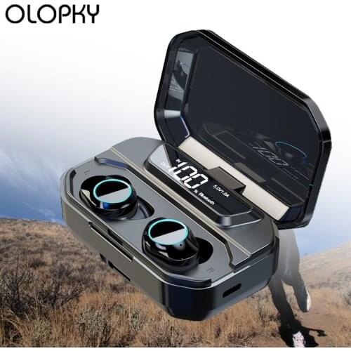 G02 TWS 5.0 Bluetooth Wireless Earphone 9D Stereo Wireless Earphones Twin IPX7 Waterproof Earphones 3300mAh LED Smart Power Bank