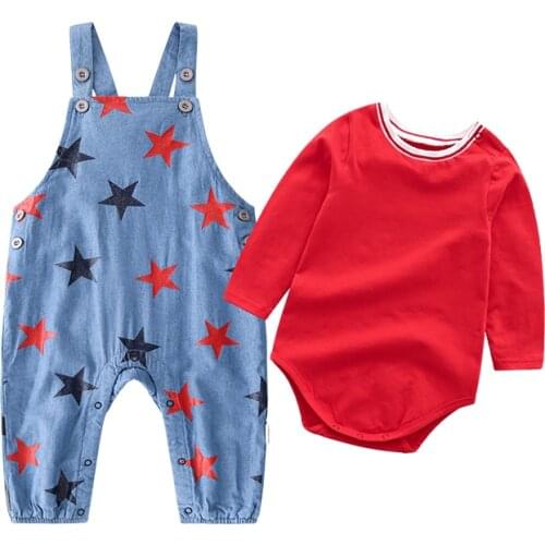 Baby Boy Clothes Set,Infant Long Sleeve Tops+Overalls Casual Clothes