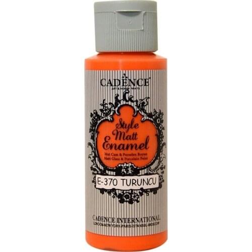 Cadence Style Mat Enamel Glass Paint 370-Turuncu 59ml (Porcelain