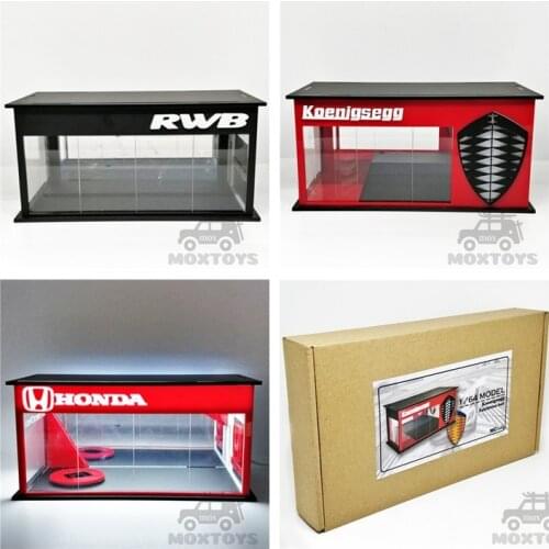 MC Hobby 1:64 Acrylic Diorama Led Light Model Car Showrooms