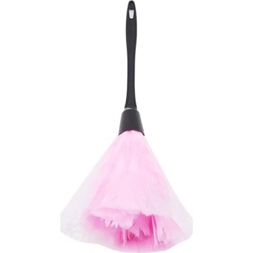 Multicolor Feather Duster Anti Static Dust Brush Black Plastic Handle Dusters For Computer Window Home Cleaning Tools