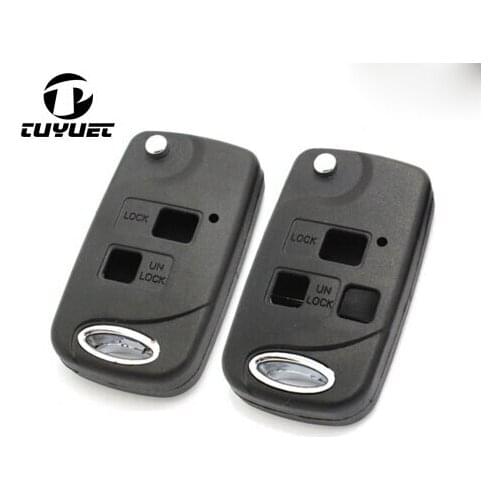 Modified Flip Remote Key Shell For Lexus 2 / 3 Button Car Key Blanks Case