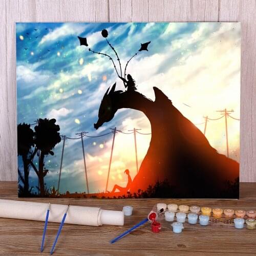 Scenery Four Dragons DIY Paint By Numbers Package Acrylic Paints 40*50 Canvas Painting Wall Paintings For Adults Handiwork