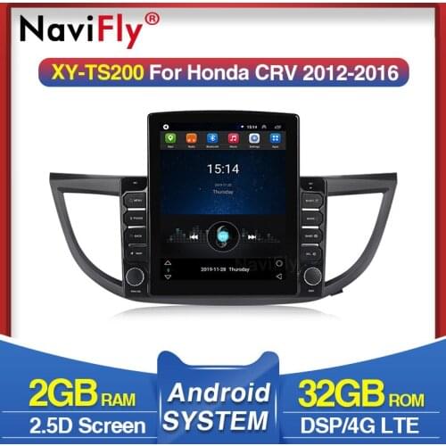Navifly 9.7" Tesla style for Honda CRV CR-V 5 RT RW 2016 Android video Car radio multimedia player navigation gps No 2 din DVD