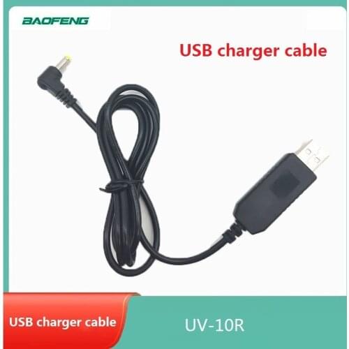 Portable USB Charger Programming Cable For Baofeng Radio UV-10R UV-5R UV-82 BF-F8HP UV-82HP Walkie-Talkie Two Way Radio