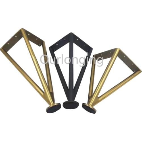 1pcs Adjustable Black Golden Furniture Legs Feet Stainless Steel Table Carbinet Bed Coach Foot Home Office Accessory 15-30cm