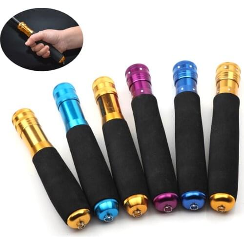 Rompin Aluminum Alloy & EVA Fishing Rod Handle Kit DIY Rod Multi-function Fishing Rod Change Handle Replaceab Split Grip Tackle