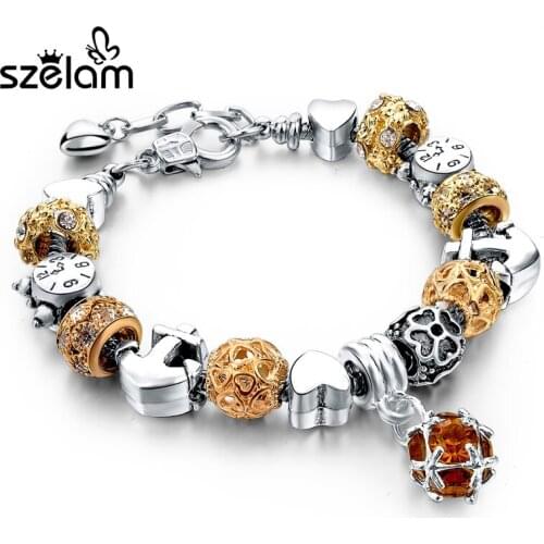 Szelam 2019 Ethnic Jewelry Silver Charms Beaded Bracelets For Women Bracelet Girls Adjustable Sbr150318