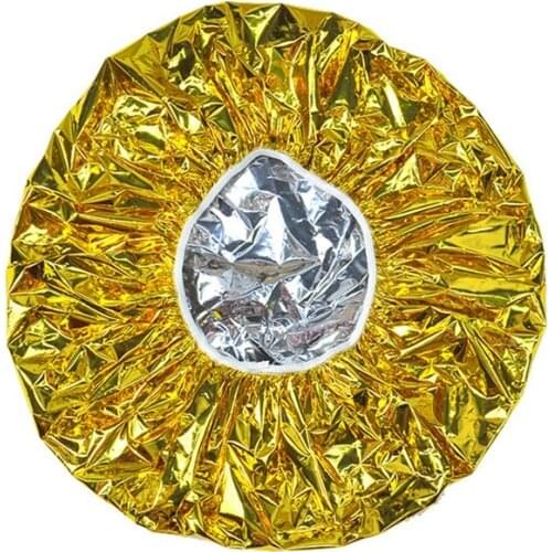 Toiletries Beauty Salon Shower Cap Thermal Insulation Aluminum Foil Cap Elastic Shower Cap Female Hair Salon Bathroom Hair Cap