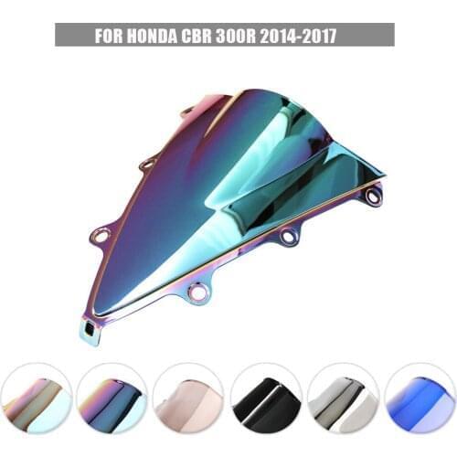 For Honda CBR 300R 2014-2017 Motorcycle Windshield Windscreen Air Wind Deflector Fairing Black