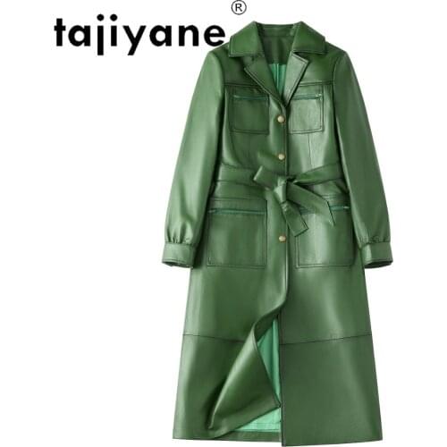 2021 Real Spring Leather Jacket Women Genuine Sheepskin Coats Woman Long Jacket Jorean Style Mujer Chaqueta TN1793