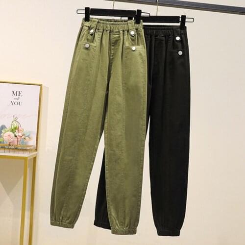 Women Harajuku Streetwear Plus Size Cargo Pants Casual Sweatpants 2021 High Waist Loose Female Trousers Korean Temperament
