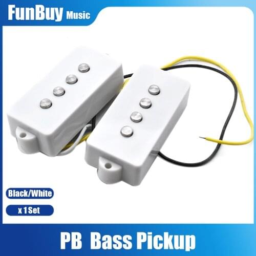 1 Set of 2pcs Open PB Bass Pickup Bridge Neck Pickups Set for Precision PB Bass 4 Strings