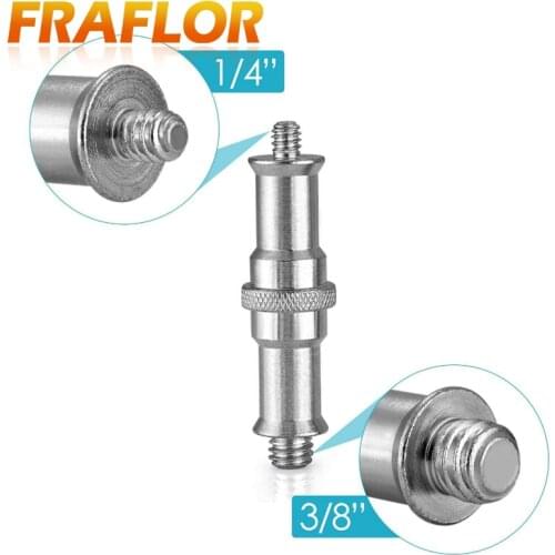 10 Pcs Iron 1/4 Male to 3/8 Male Spigot Stud Adapter Camera Screw Hot Shoe Mount for Flash Light Tripod Photo Studio Accessories