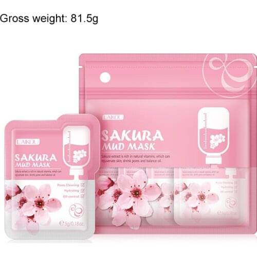 12pcs/3pcs Masks Sakura Moisturizing Sleeping Face Mud Mask Anti Wrinkle Night Facial Mask Packs Anti-Aging Skin Face Care TSLM1