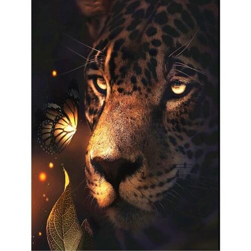 5D DIY Diamond Embroidery Mosaic Tiger Lion Fire Butterfly Square Rhinestone Animal Cross Stitch Art Painting Home Decoration