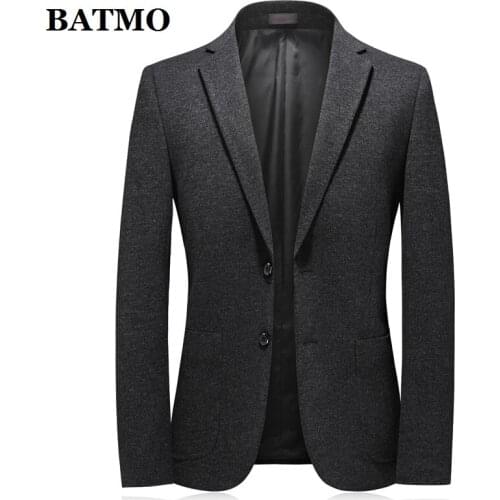 BATMO 2020 new arrival autumn casual blazer men,mens casual grey jackets,plus-size M-4XL 777
