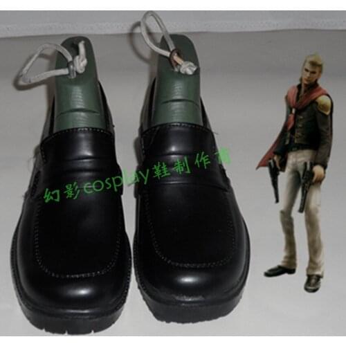 Final Fantasy 00 Black Halloween Daily Cosplay Shoes Boots H016