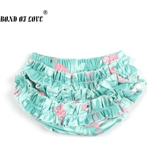 Baby Shorts Newborn Bloomers Kids Girls Boys Diaper Cover Ruffle Printed Bloomers Summer Infant Cotton Pants Bloomer Nappy Cover