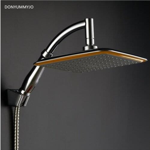 DONYUMMYJO 9 Inch ABS Bathroom Railfall Shower Head ,Water Saving ,Extension Shower Arm,Hose And Holder Shower Set