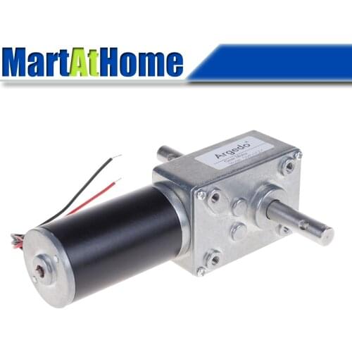 5840-31zy Worm DC Geared Motor Double Shaft 21W 12V 24V Self-locking Max. 70 Kg.cm for DIY Automatic drying rack
