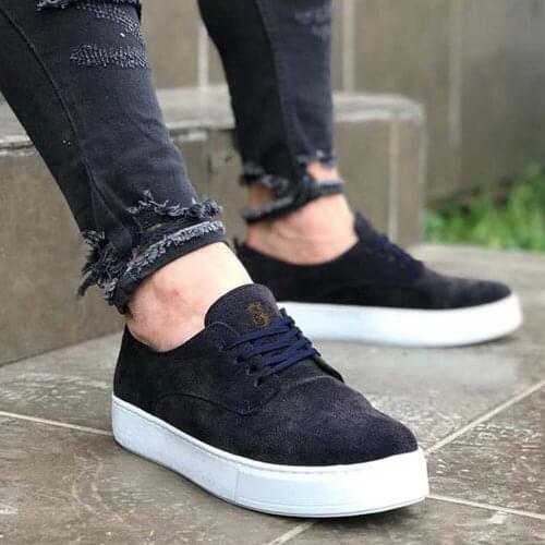 Knack Günlük Ayakkabı 077 Lacivert (Süet) Nefes Alabilen Özel Üretim Spor Ayakkabıları Türk Malı Şık Tasarım Yeni Sezon