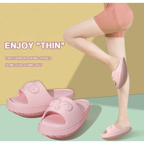 New Womens Body-Shaping Yoga Slippers Massage Rocking Shockproof EVA Relax Stretching Stovepipe Balance Lose Weight Sport Shoes