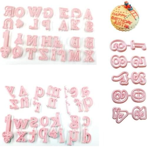 New Letter Number Cookie Cutter Plastic Biscuit Knife Baking Fruit Cake Kitchen Tools Mold Embossing Printing