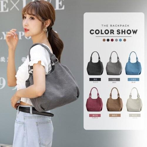 2020 Autumn and winter models canvas bag womens shoulder large capacity beach bag canvas shoulder bag cosmetic bag outdoor wome