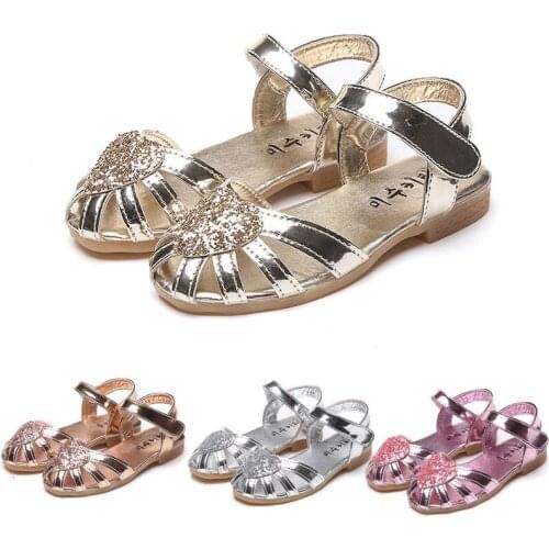 2-7Y Toddler Baby Kid Girl Princess Sandals Summer Children Sequins Wedding Birthday Party Shoes