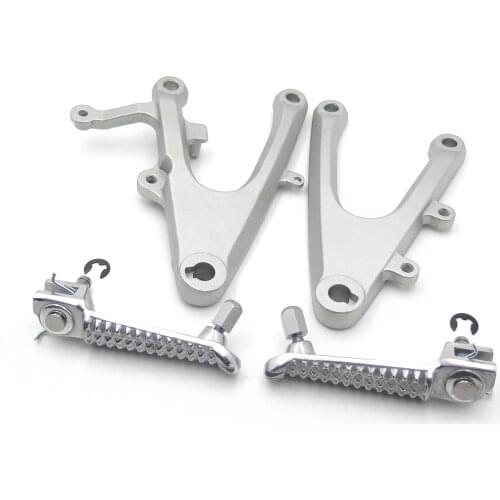 Aftermarket Free Shipping Motorcycle Parts Front Rider Foot Pegs Bracket Fit For Yamaha YZF R1 YZF-R1 2004 2005 2006 POLISH