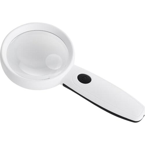 Rechargeable magnifying glass with light handheld HD high magnification rechargeable 10 portable 1000 old people reading HD 100