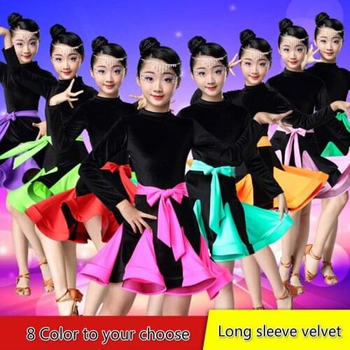 Latin Dance Dress Ballroom Samba Party Performance Dancing Costume Competition Dance Wear Girls Salsa Tango Practise Dress