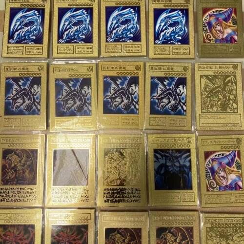 Duel Monsters Figure Card Battle TCG Card Game Blue-Eyes White Dragon Red-Eyes Black Dragon Metal Collection Cards