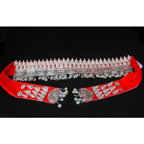 Miao belt Sliver colour Hmong Waist belt Women Hmongb