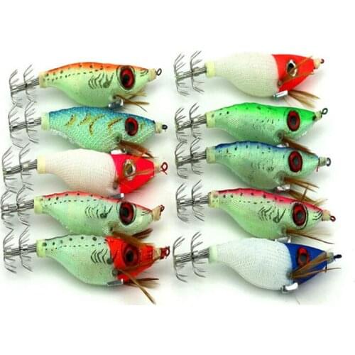 Sell like hotcakes Bionic Noctilucent big eyes shrimp 10cm 9g Boxed Squid needle Shrimp bait Lure Fishing bait Free shipping