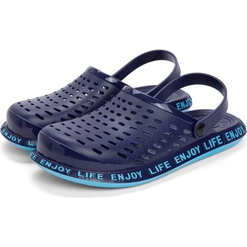 Summer Casual Sandals Men Solid Color Aqua Shoesseaside River Pool Beach Shoes Upstream Quick-drying Water Shoes Slippers