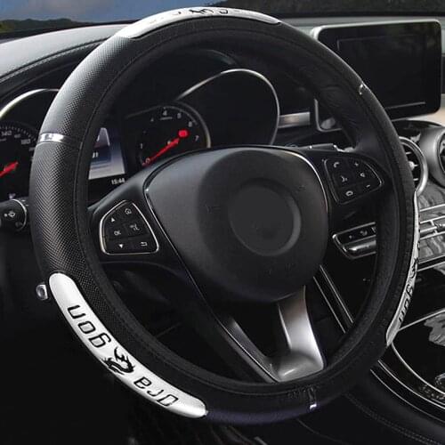 Reflective PU Leather Steering-Wheel China Dragon Design Fashion Sports Style Car Steering Wheel Covers Wholesale Free shipping