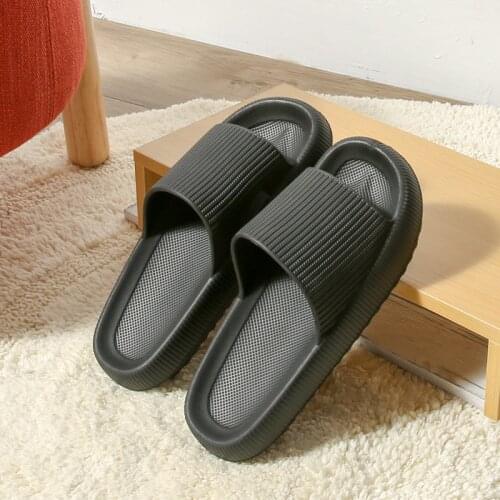 Thick Platform Men Slippers Summer Beach Eva Soft Sole Slide Sandals Leisure Women Ladies Indoor Bathroom Anti-slip Shoes
