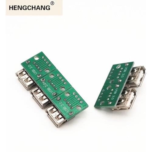 USB 2.0 Female Socket to DIP 2.54mm 4P Adapter Welded PCB Board Plug Connector Converter Pinboard DIY Kits Data Cable Charger