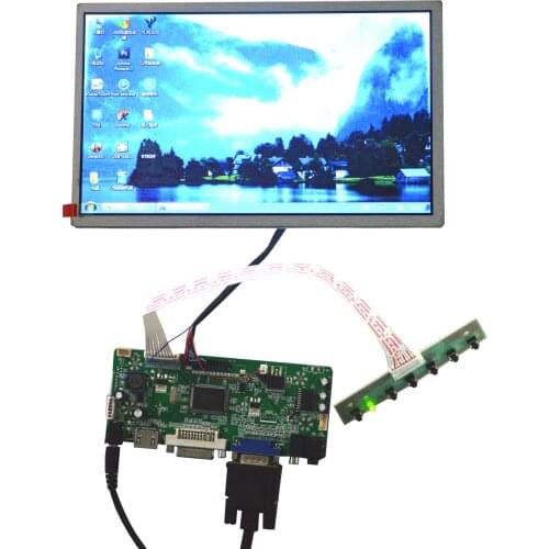 HDMI DVI VGA LCD Controller Board Kit plus HSD100IFW1-A00 1024x600 LED Screen Panel